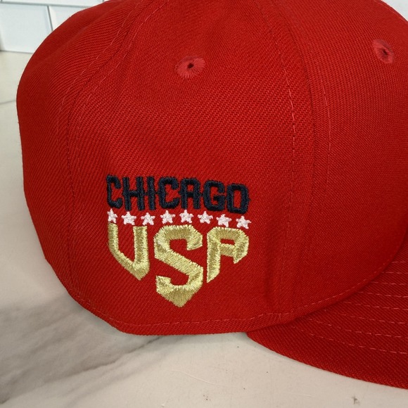 Chicago White Sox Hat Cap Fitted Men 7 5/8 Red USA Flag Baseball New Era 59FIFTY - Picture 5 of 14